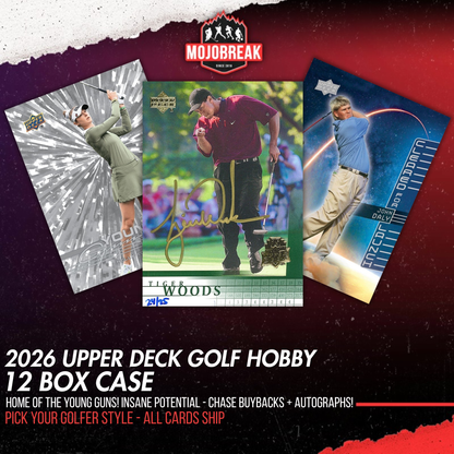 2026 Upper Deck Golf Hobby 12 Box Case Pick Your Golfer #2