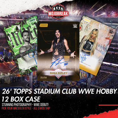 2026 Topps Stadium Club WWE Hobby 12 Box Case Pick Your Wrestler #1 (Listing 2 Of 2)
